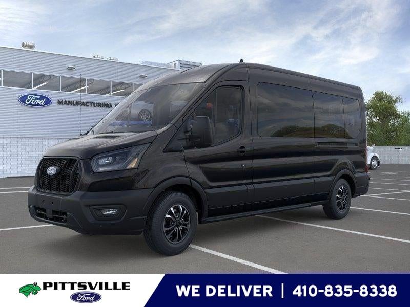 2026 Ford Transit 350 XL in Agate Black — front three-quarter view