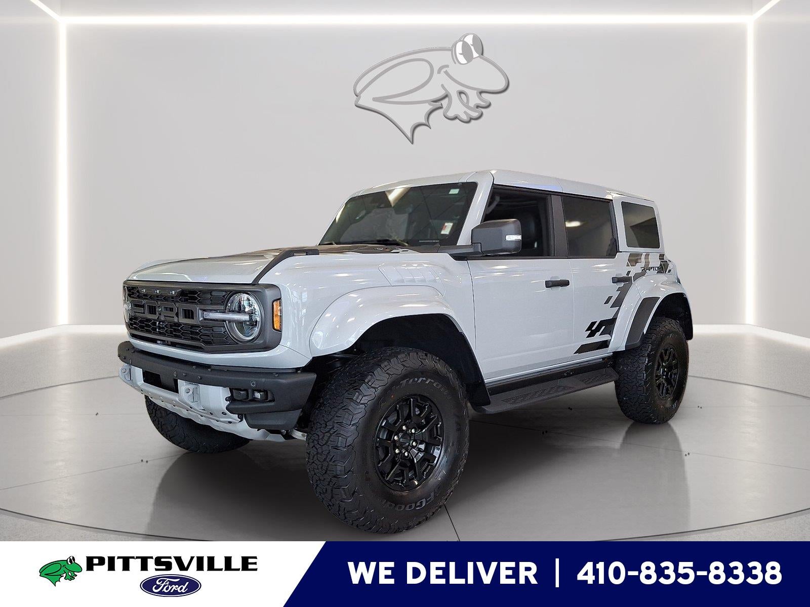2026 Ford Bronco Raptor in Avalanche Gray — front three-quarter view