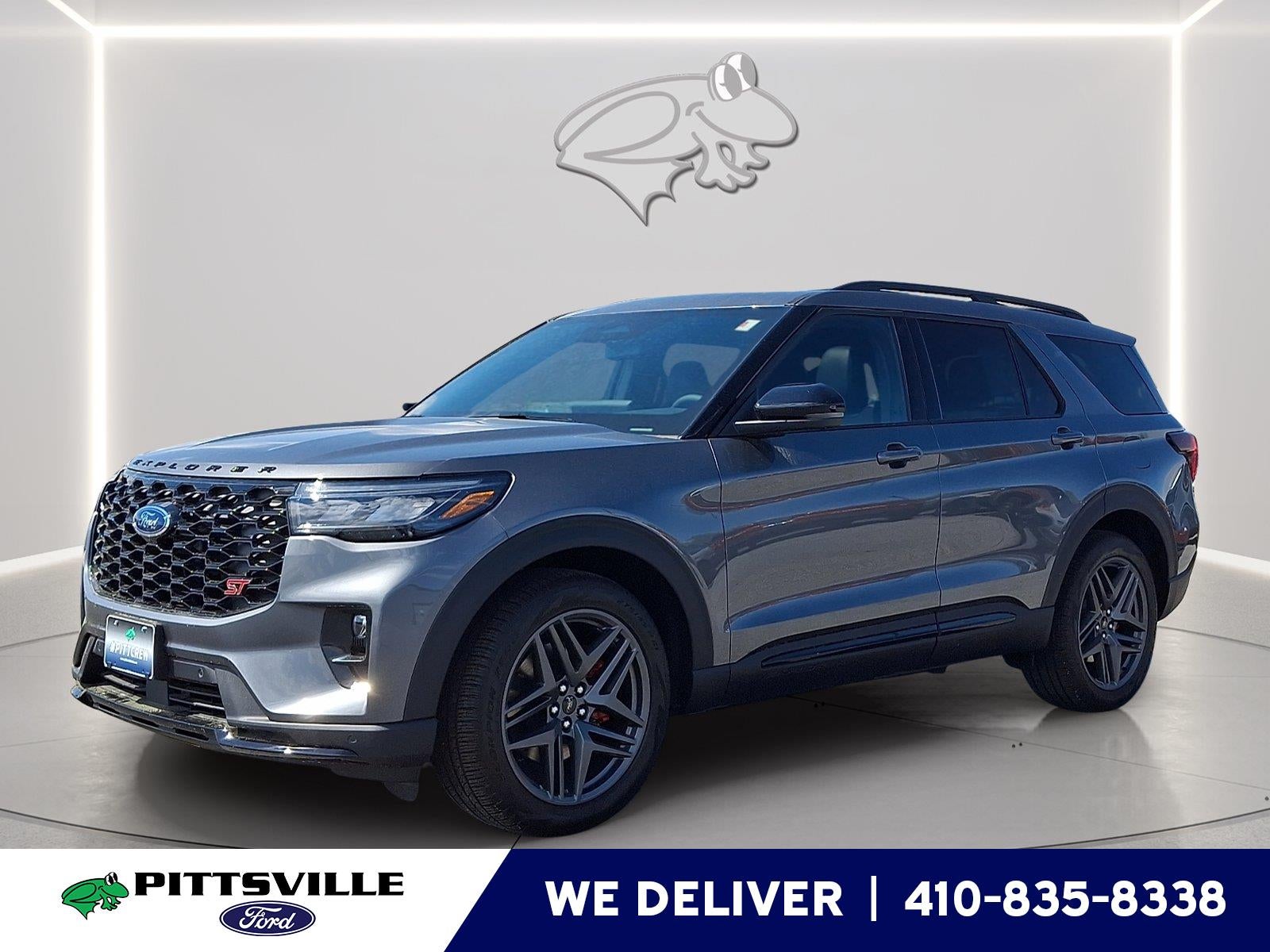2026 Ford Explorer ST in Gray — front three-quarter view