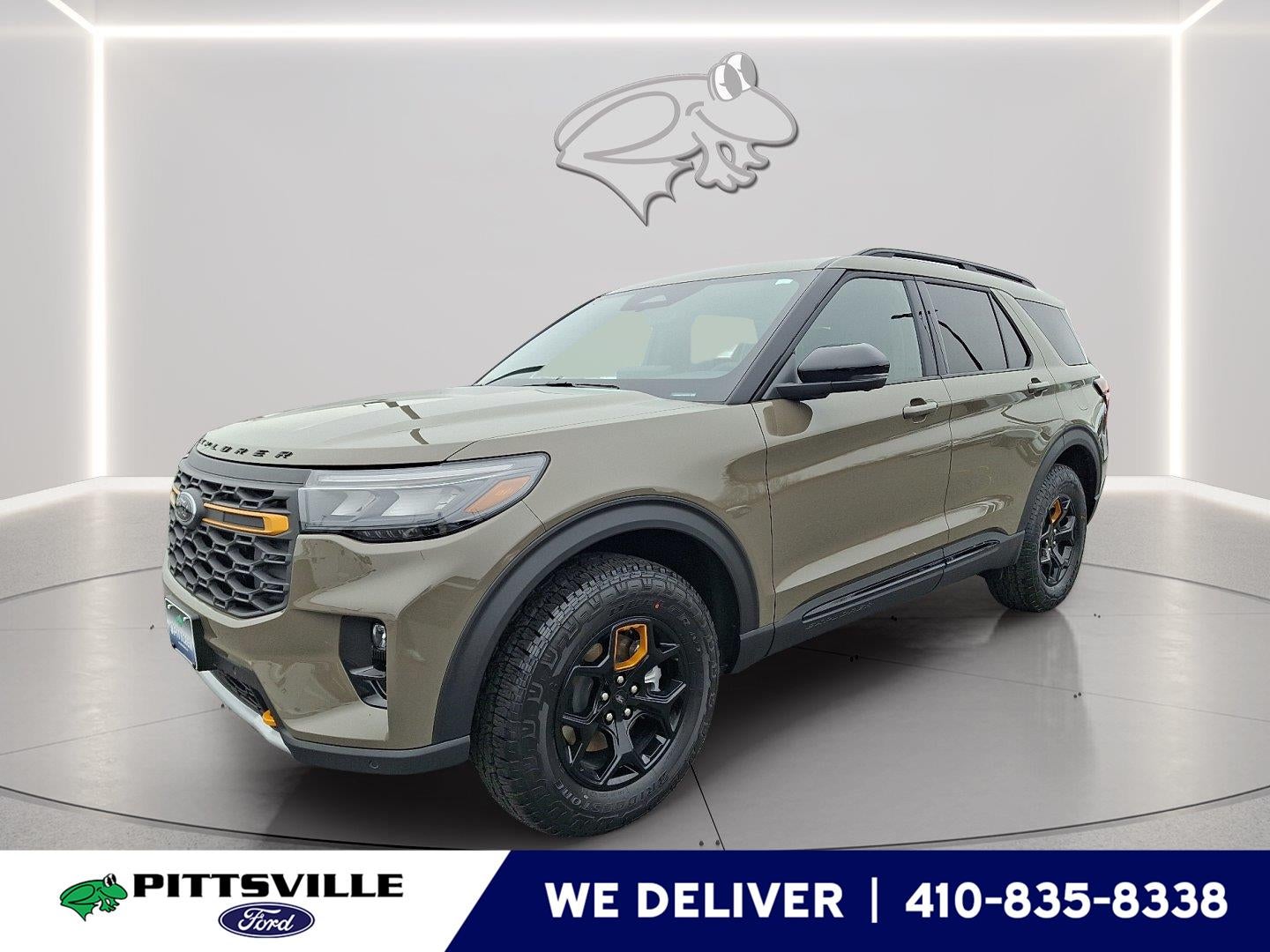 2026 Ford Explorer Tremor in Marsh Gray — front three-quarter view