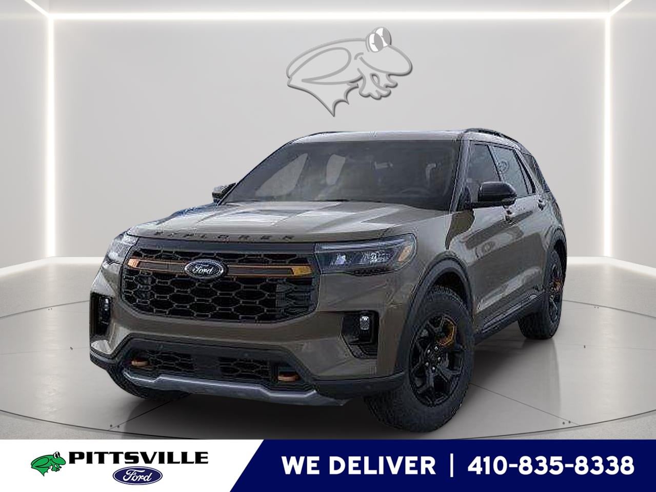 2026 Ford Explorer Tremor in Marsh Gray — front three-quarter view