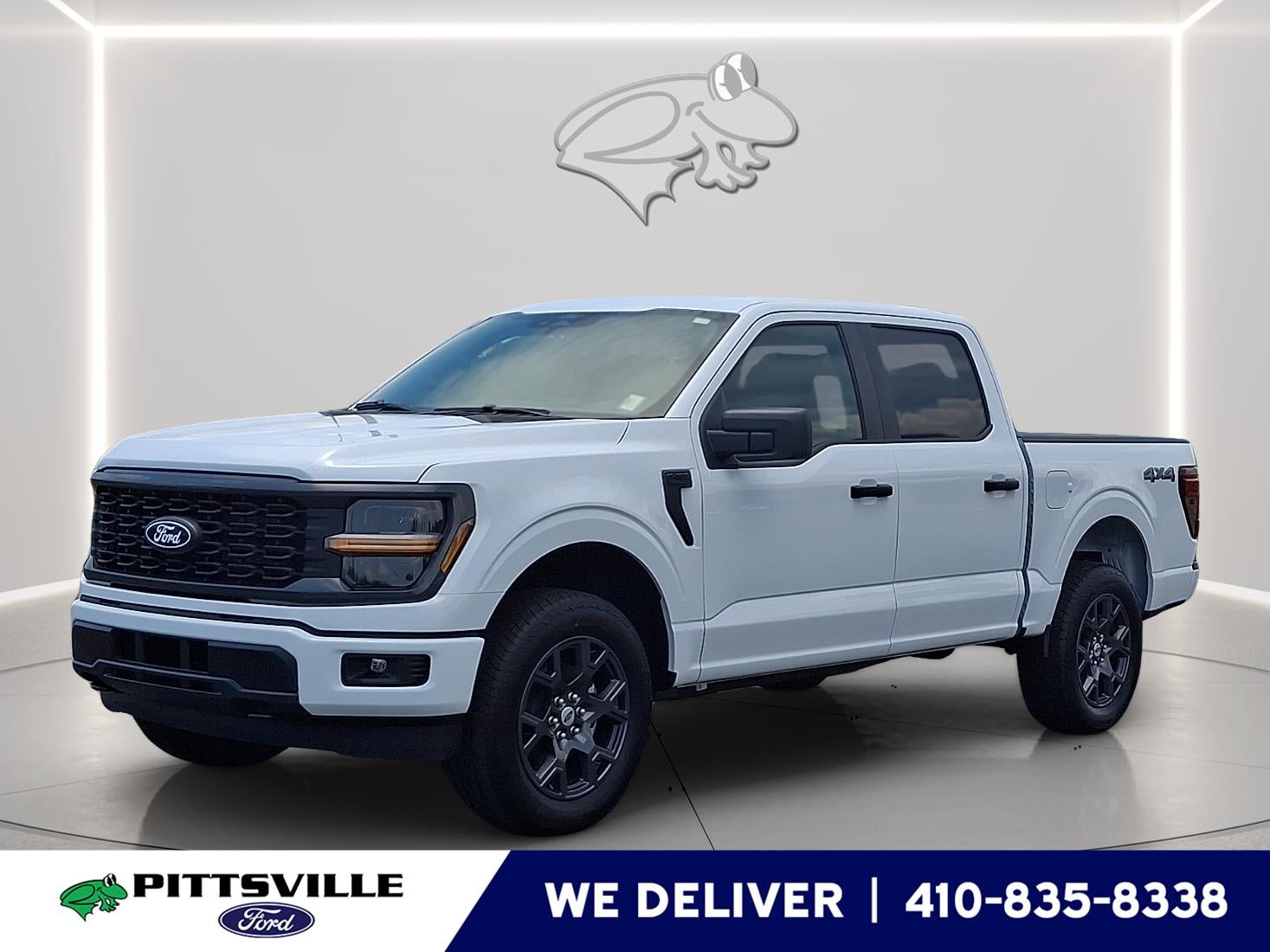 2026 Ford F-150 STX in Oxford White — front three-quarter view