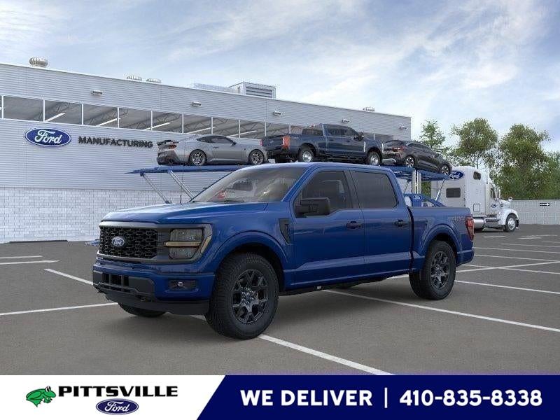 2026 Ford F-150 STX in Argon Blue — front three-quarter view