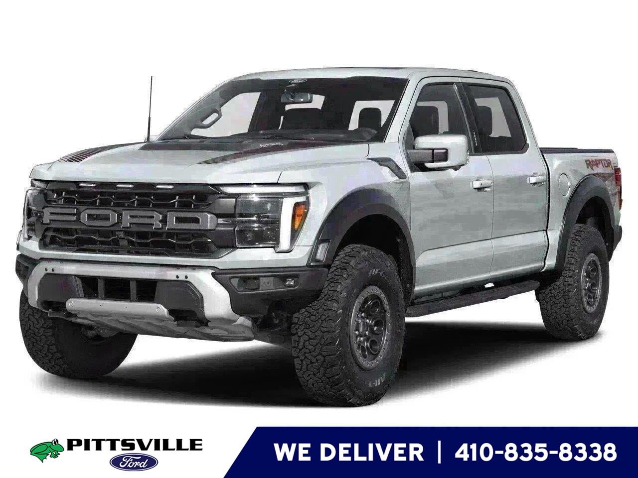 2026 Ford F-150 Raptor in Agate Black Metallic — front three-quarter view