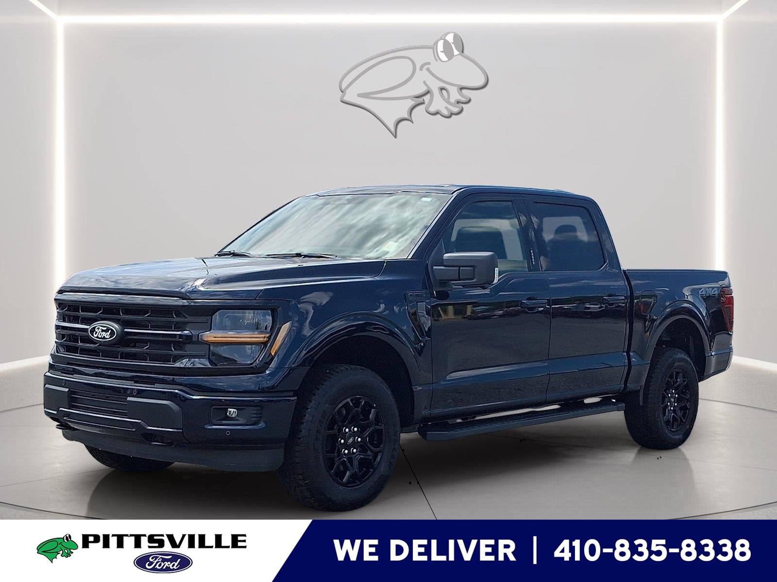 2026 Ford F-150 XLT in Antimatter Blue — front three-quarter view