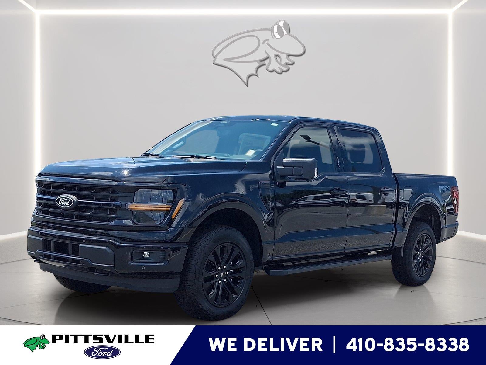 2026 Ford F-150 XLT in Agate Black — front three-quarter view