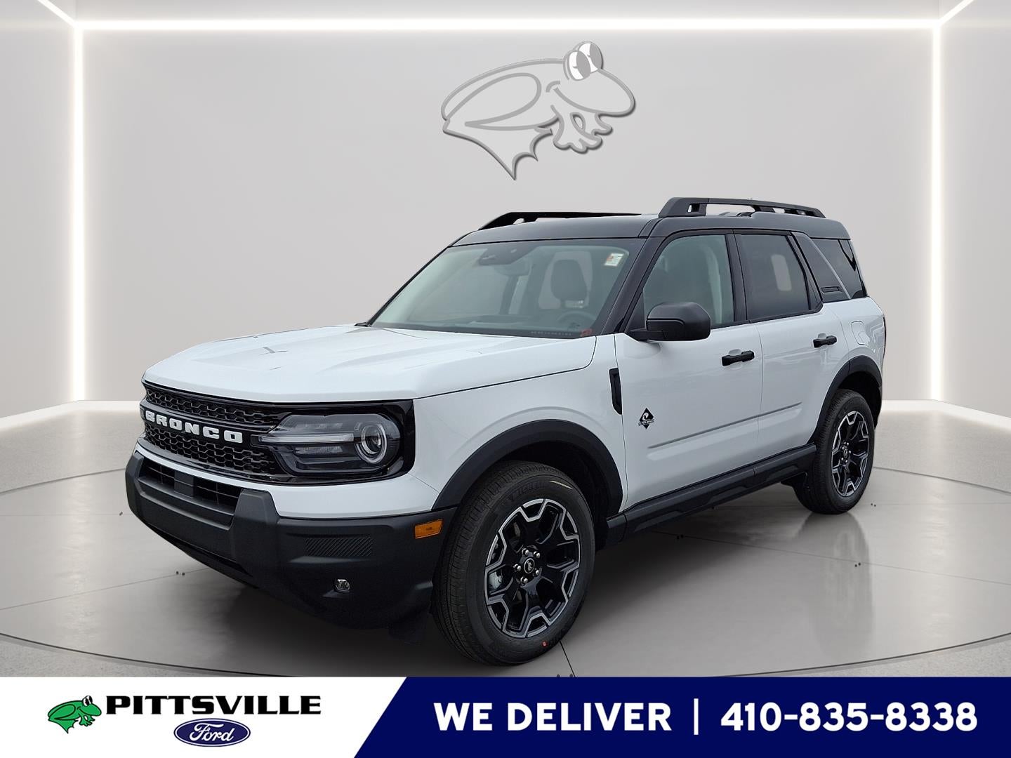 2026 Ford Bronco Sport Outer Banks in Oxford White — front three-quarter view