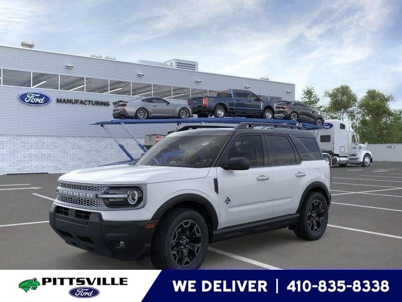 2026 Ford Bronco Sport Outer Banks in Oxford White — front three-quarter view