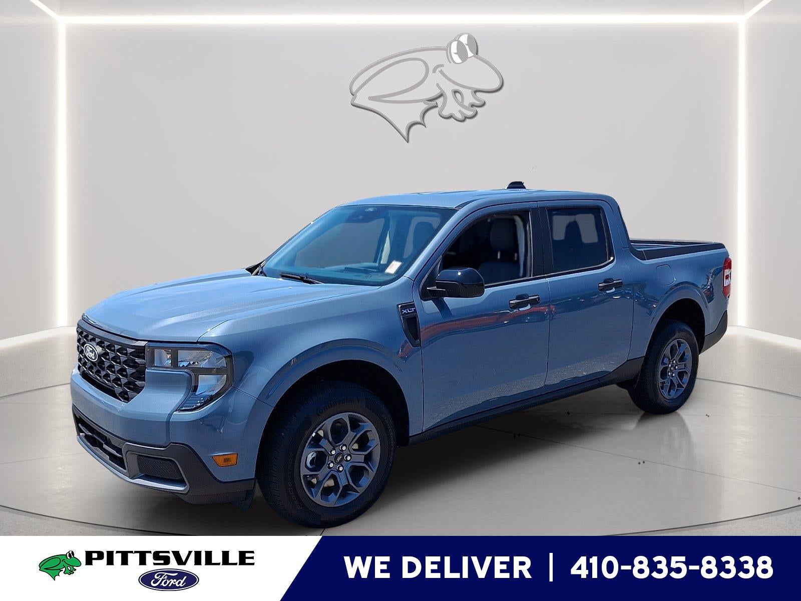 2026 Ford Maverick XLT in Azure Gray Metallic Tri-Coat — front three-quarter view