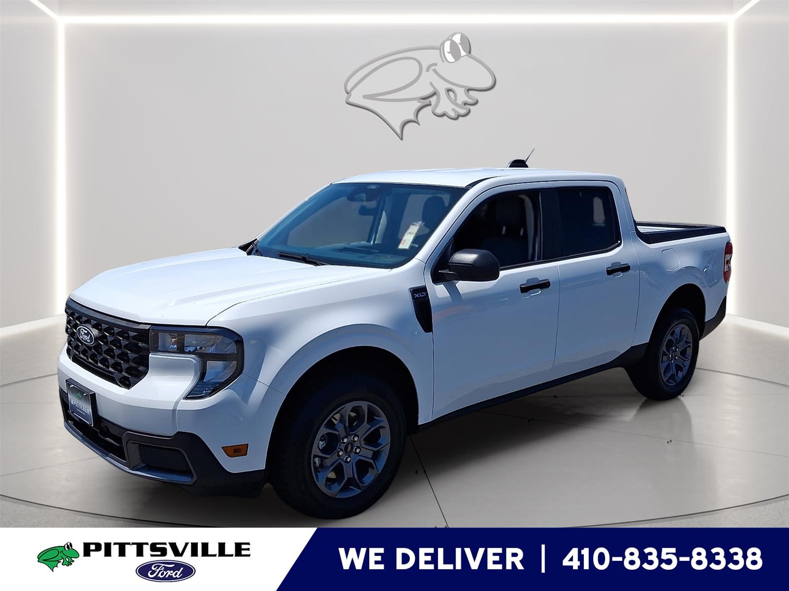 2026 Ford Maverick XLT in Oxford White — front three-quarter view